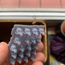 space skeleton head miniature necron warhammer 40k creatures 3d print model - Mito3D
