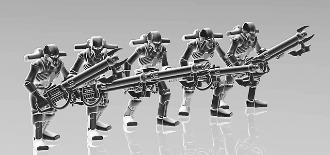 space skeleton warriors galactic crusaders skeletons 3d print model - Mito3D