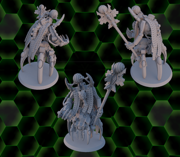 space skeletons chrono & parts night fanart skeleton robots conversion weapon staffs stl model time geomancer 3d print model - Mito3D