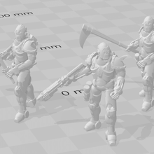 space soldier dudes 28mm fighter marine rifle scifi scyfy stuff tabletop war wargame games 3d print model - Mito3D