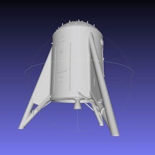 space starhopper noseless test hopper miniature 3d-printing replica spacecraft rocket starship experimental space-x bfr 3d print model - Mito3D