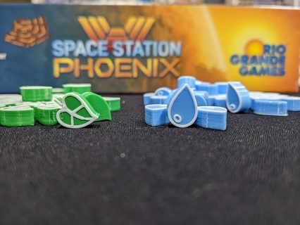 space station phoenix resource tokens boardgame accessories components games game 3d print model - Mito3D