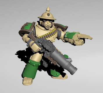 spazio puzzolente guerriero warhammer 30k 40k caos marino peste Morte guardia horus eresia 3d print model - Mito3D