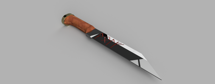 space viking wolf seax Game war hammer dagger sword combat knife 3d print model - Mito3D