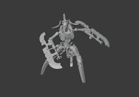 space zombie robot - scorpion destroyer - 28mm miniature - tabletop wargame  3d print model - Mito3D
