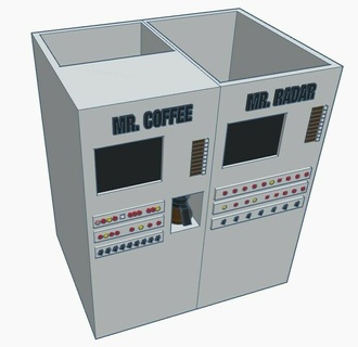 Weltraumbälle Schreibtisch Veranstalter Bälle Kaffee Halter Unterstützung Stift Radar Platz Behälter Box Organisation Lager 3d print model - Mito3D