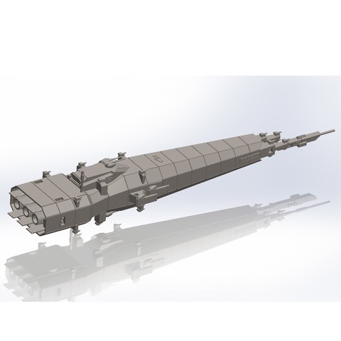 spacecraft no 2 game battleships babylon5 ship space science fiction 3D print model - Mito3D