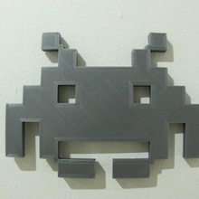 space invader art arcade logo invaders 2d 3d print model - Mito3D