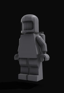 astronauta Lego minifigura juguete 3d print model - Mito3D