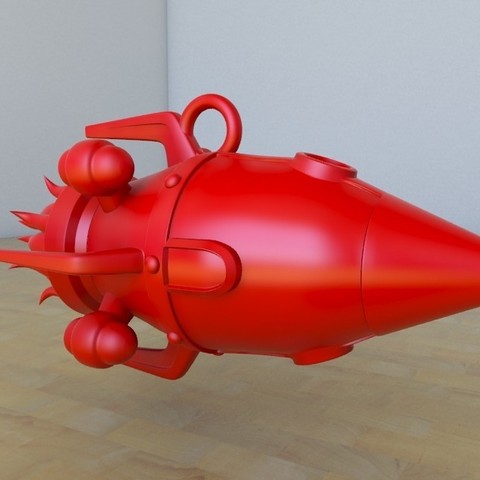 spacemobil la maison dcor chez-soi se dplacer pendentif enfants jouet spatiale plantes dessin anim vaisseau spatial 3D print model - Mito3D