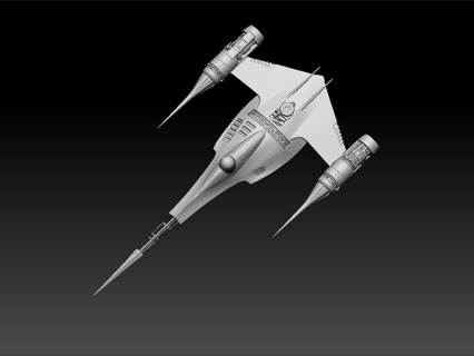 navicella spaziale spazio combattente gioco guerra uity3d ue5 ue6 3d print model - Mito3D
