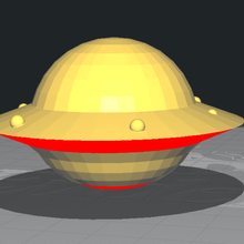 le vaisseau spatial de l'enlèvement la lampe maison 3d print model - Mito3D