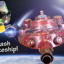 nave espacial greebles jogo adereços lixo espaço navio scifi sci-fi gratuito reciclar prop o filme greeblie greeble voando 3d print model - Mito3D