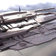spaceship gunslinger design 2 tatooine starwars space gonk ship mountain rocks alien architectural ruin sci fi 3d print model - Mito3D