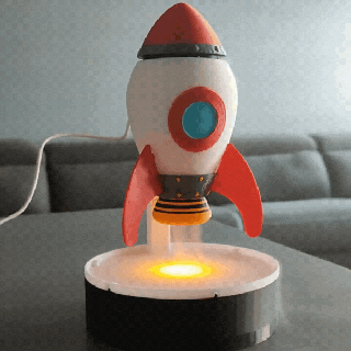 spaceship mist humidifier decoration 3d print model - Mito3D