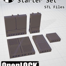 astronave inicio conjunto cerradura abierta compatible juego espacio terreno guerra juegos 3d print model - Mito3D