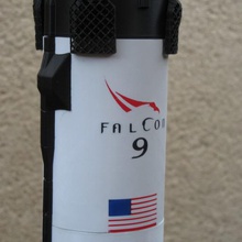 spacex falcon 9 crew dragon v2 various rocket space astronaut bottle9 elon musk iss capsule 3d print model - Mito3D
