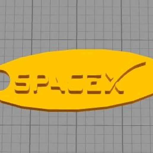 spacex Schlüsselbund 3D print model - Mito3D