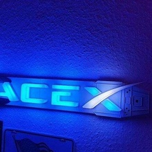 spacex light sign - falcon 9 cargo cargodragon falcon9 led ligth ligthsign dragon rocket signs_logos 3d print model - Mito3D