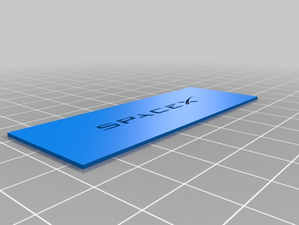 spacex logo pochoir 2d art 3d print model - Mito3D