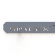 spacex logo stencil art space signs logos 3d print model - Mito3D