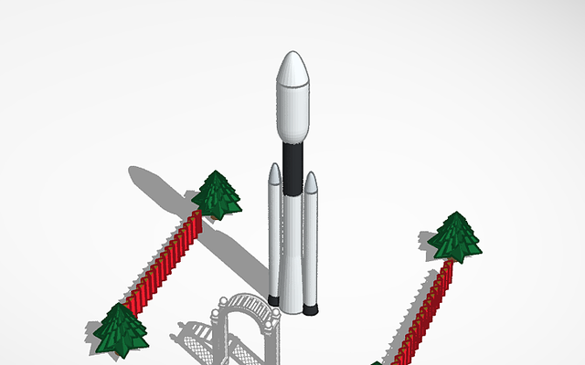 spacex museum rocket 3d print model - Mito3D