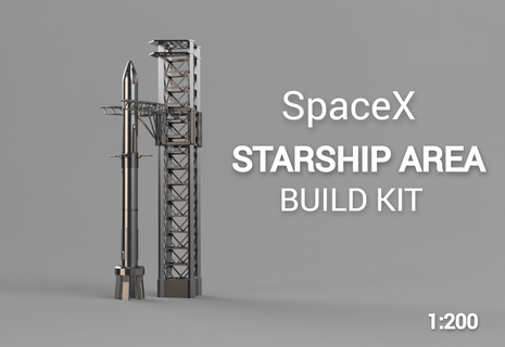 spacex nave estelar zona construir equipo 1 200 kit construcción 3d print model - Mito3D