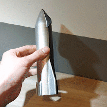 spacex starship modern minimalistic gadget elon musk tesla rocket falcon 9 heavy 3d print model - Mito3D