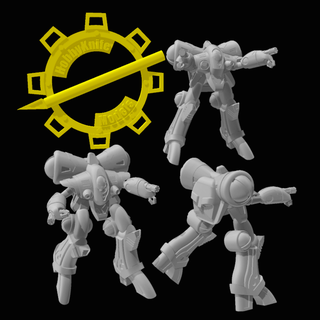 spacy Puissance armure robotech rpg quad légume macross miniature 3d print model - Mito3D