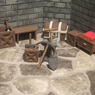 pala pico martillo accesorio mesa miniatura fantasía medieval 3d print model - Mito3D