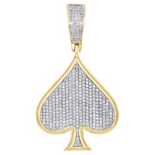 spade poker ace diamond pendant Jewelry antique luxury rapper hiphop jewelry necklace gemstone elegant celebrity style jewellery bling gem custom vintage 3d print model - Mito3D