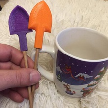 spade shovel dessert spoons tool 3d print model - Mito3D