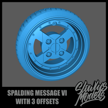 spalding message vi 3 offsets model car wheels rims aoshima 1/24 1:24 1:25 1/25 fujimi tamiya revell amt lindberg monogram 3d print model - Mito3D