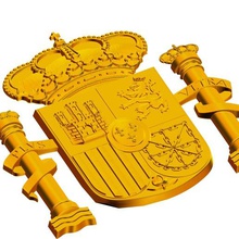 spanish constitutional coat arms art cast bronze mould others 3d printing 3d print model - Mito3D