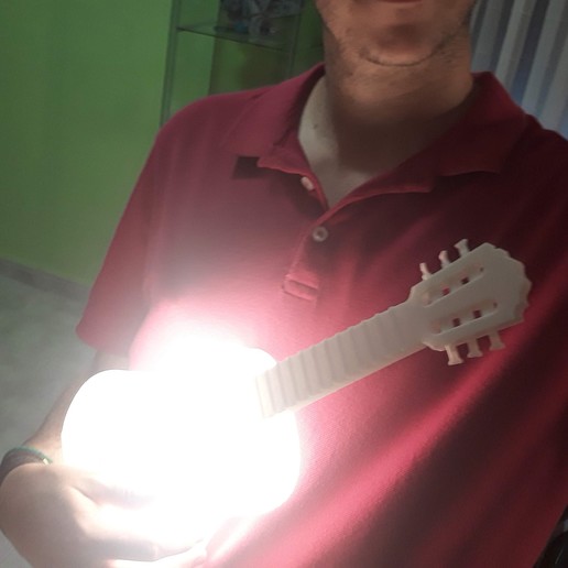 İspanyol gitar ışık ev puzle bulmaca odası kolay dekorasyon kısa ola decoracion luz lampara 3D print model - Mito3D