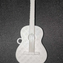 spanish guitar keychain music spain flamenco rumba art key ring keys string 3d print model - Mito3D