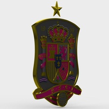 İspanyolca logo çeşitli komut kap amblemi euro evro fc futbol oyun karakter Lig oyna profesyonel socker spor dünya yüksek logotipo modelleri sembol hobi işaret oyuncak 3d print model - Mito3D