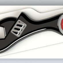 Schraubenschlüssel niedlich Schlüssel Spielzeug Kunst Dekor cnc 3d print model - Mito3D