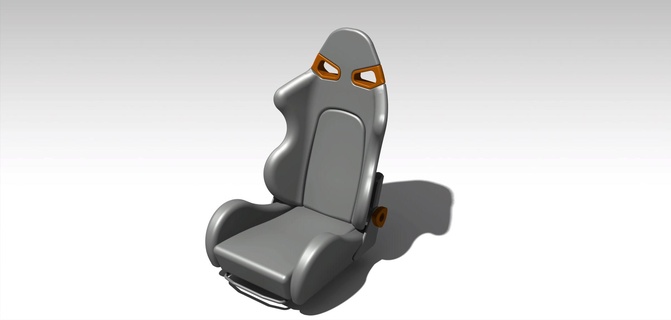 Sparco silla automóvil asiento 3d print model - Mito3D