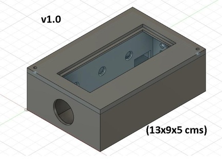 scintilla divario scatola 3d v10 spinterogeno semplice tavola single piatto scalare energia onda attrezzature 3d print model - Mito3D