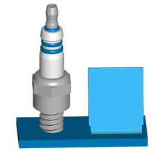 étincelle prise courant Entreprise carte titulaire soutien titulaires mécanique Bureau organisation bougie d'allumage 3d print model - Mito3D