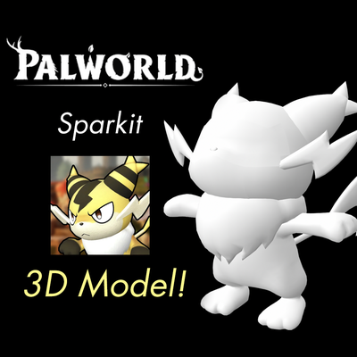 sparkit 3d model - palworld pal world game pokemon xbox 3d print model - Mito3D