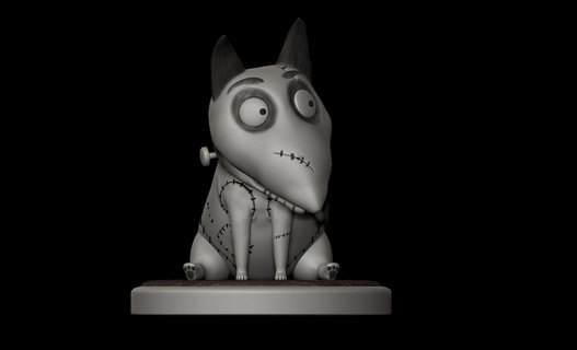 faiscante filme Frankenweenie 2012 tim Burton Disney 3d impressão modelo escultura cão touro terrier arte brinquedo animal 3d print model - Mito3D