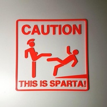 sparta sign home sparta caution funny meme wall art wall sign sign art decoration decor home