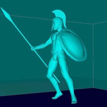 sparta savaşçı sanat insanlar heykel spartalılar spartan seksi minyatür adam Yunan şekil atique antika 3d print model - Mito3D
