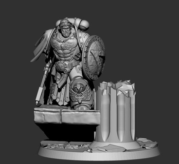 spartan captain 75mm 40k fixed warhammer space marines scifi 40000 toy 3d print model - Mito3D