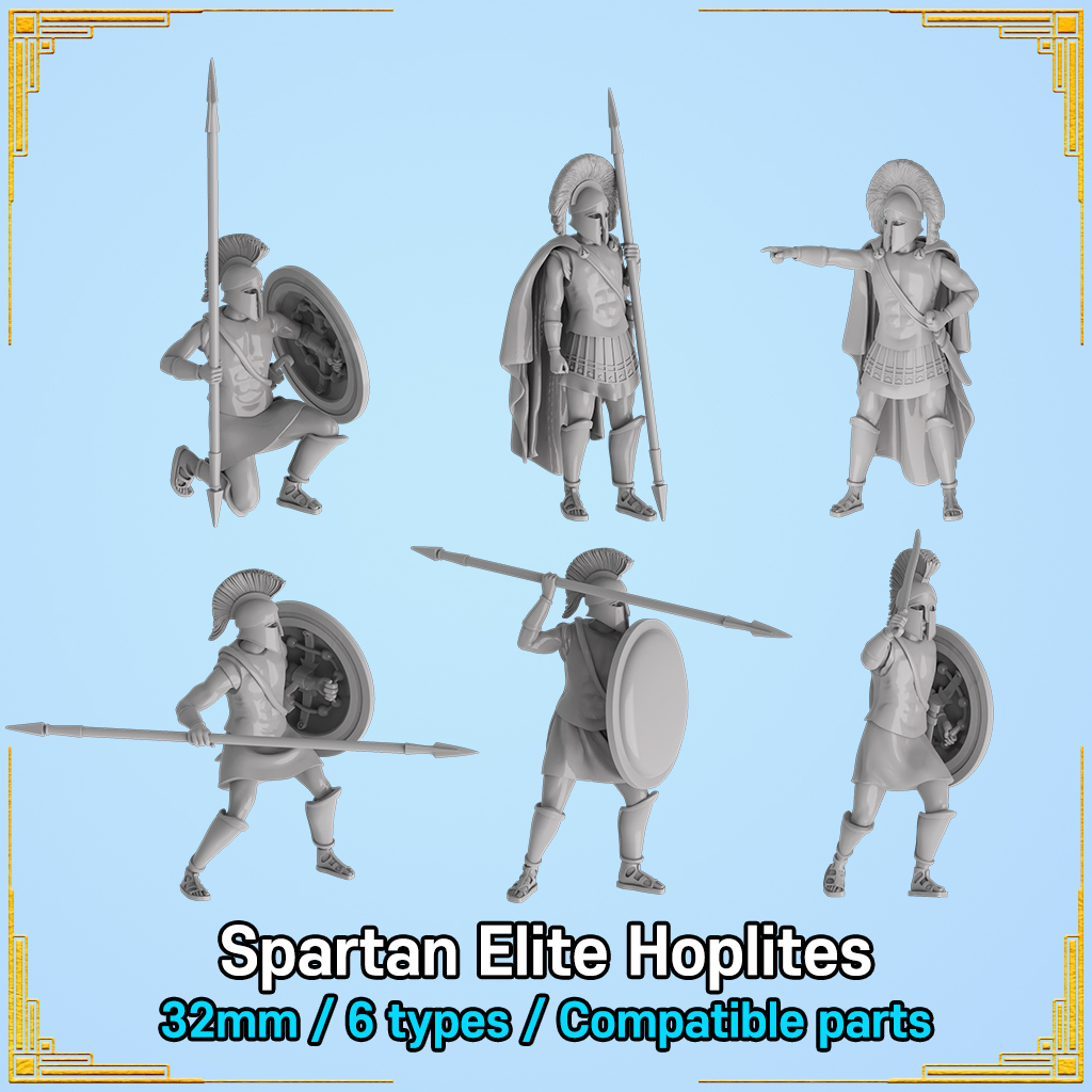 spartan elite hoplites pack 3D print model - Mito3D