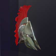 spartan helmet low poly military tufted 3d print model - Mito3D