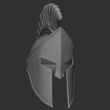 spartanisch Helm Mode Cosplay Krieger Verkleidung Griechenland Rüstung Skulpturen Schild Militär Person 3d print model - Mito3D