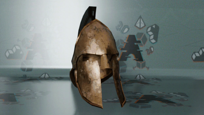 spartan helmet art replica scanned warrior greek antiguedad old 3d print model - Mito3D